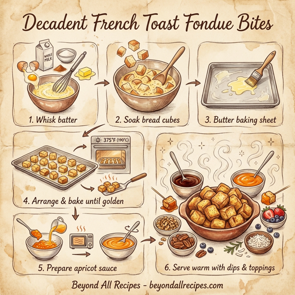 Decadent French Toast Fondue Bites instructions