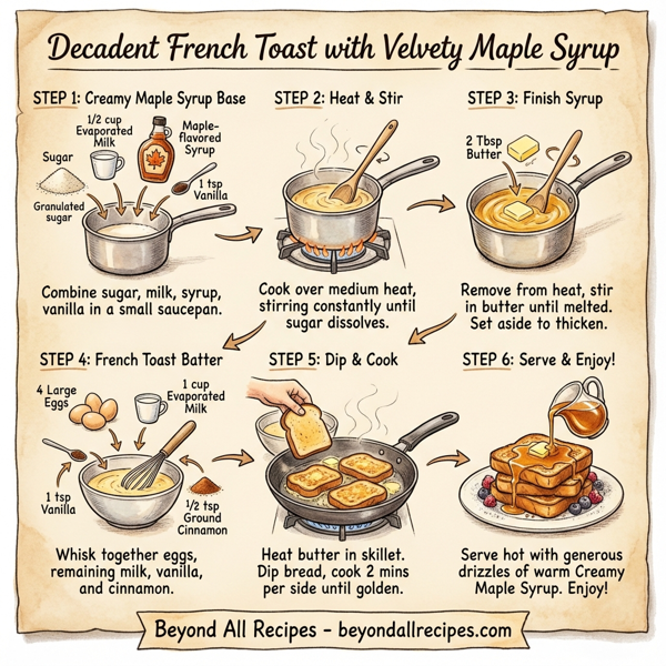 Decadent French Toast with Velvety Maple Syrup instructions