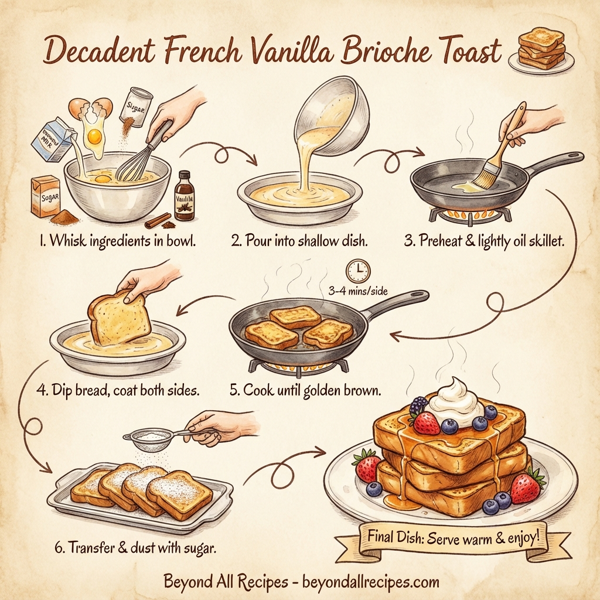 Decadent French Vanilla Brioche Toast instructions