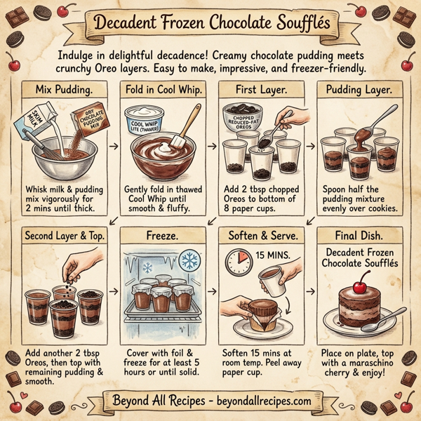 Decadent Frozen Chocolate Soufflés instructions