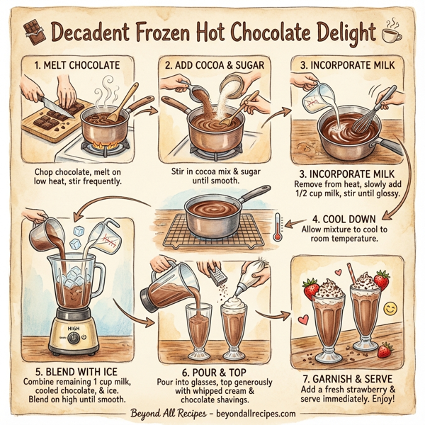 Decadent Frozen Hot Chocolate Delight instructions