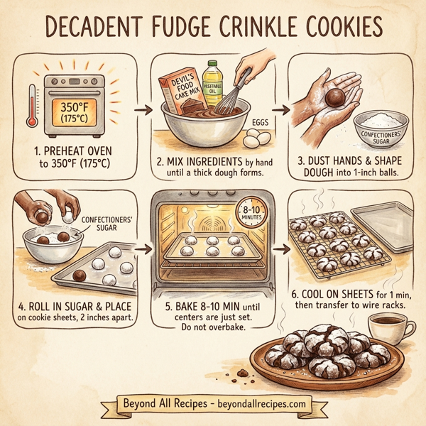 Decadent Fudge Crinkle Cookies instructions