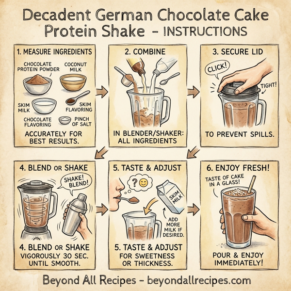 Decadent German Chocolate Cake Protein Shake instructions