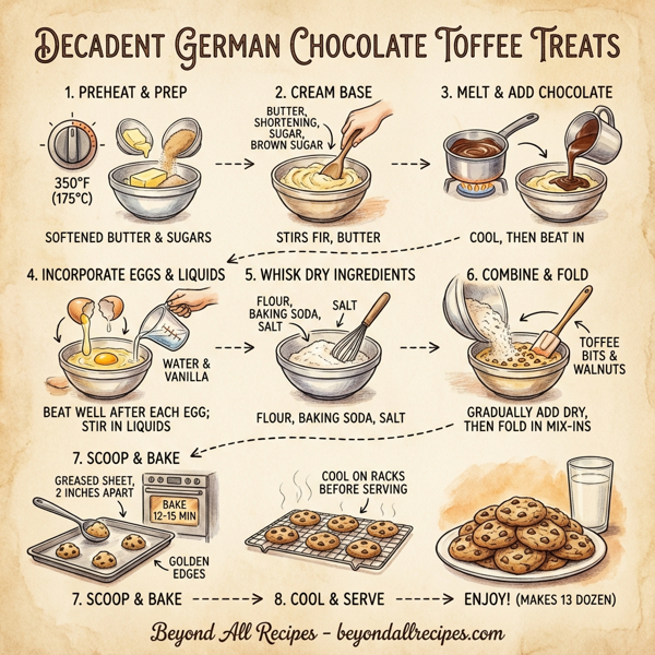 Decadent German Chocolate Toffee Treats instructions