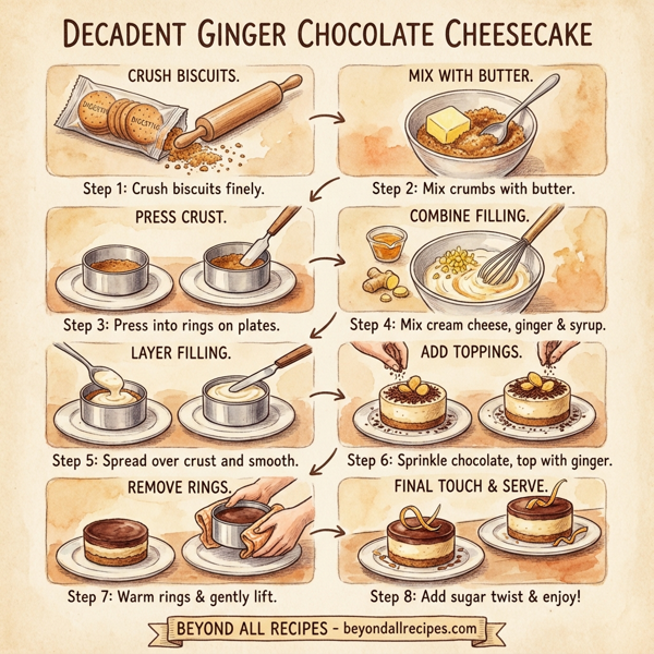 Decadent Ginger Chocolate Cheesecake instructions