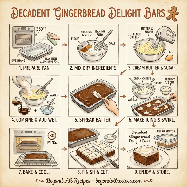 Decadent Gingerbread Delight Bars instructions