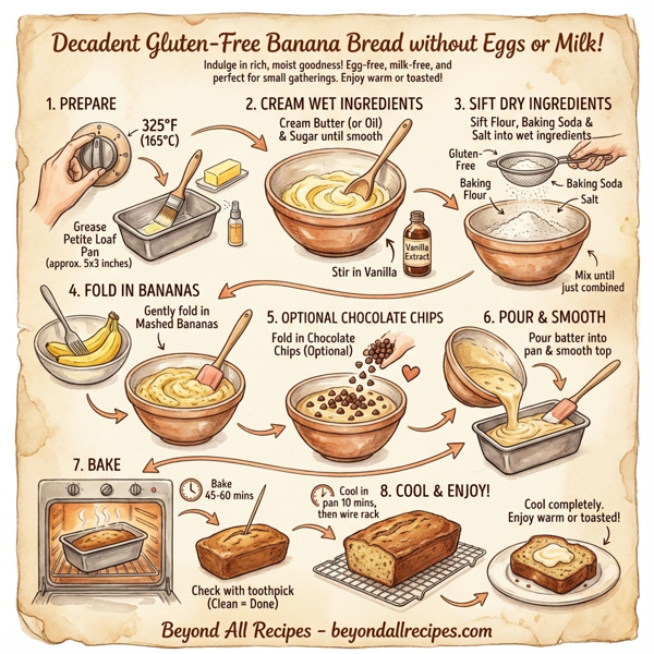 Decadent Gluten-Free Banana Bread without Eggs or Milk instructions