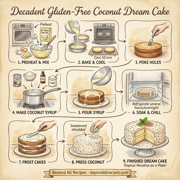 Decadent Gluten-Free Coconut Dream Cake instructions