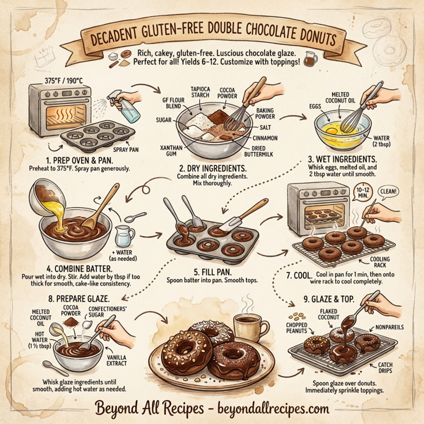 Decadent Gluten-Free Double Chocolate Donuts instructions