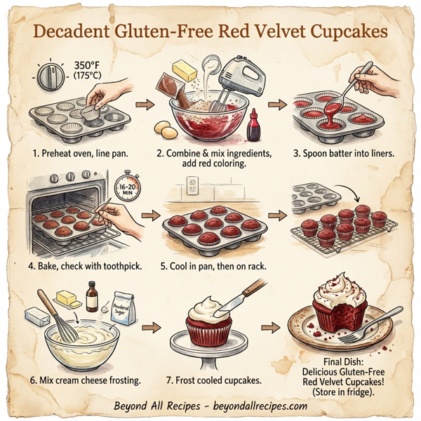 Decadent Gluten-Free Red Velvet Cupcakes instructions