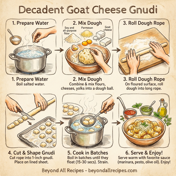 Decadent Goat Cheese Gnudi instructions
