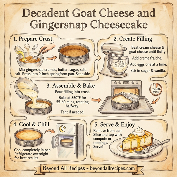Decadent Goat Cheese and Gingersnap Cheesecake instructions