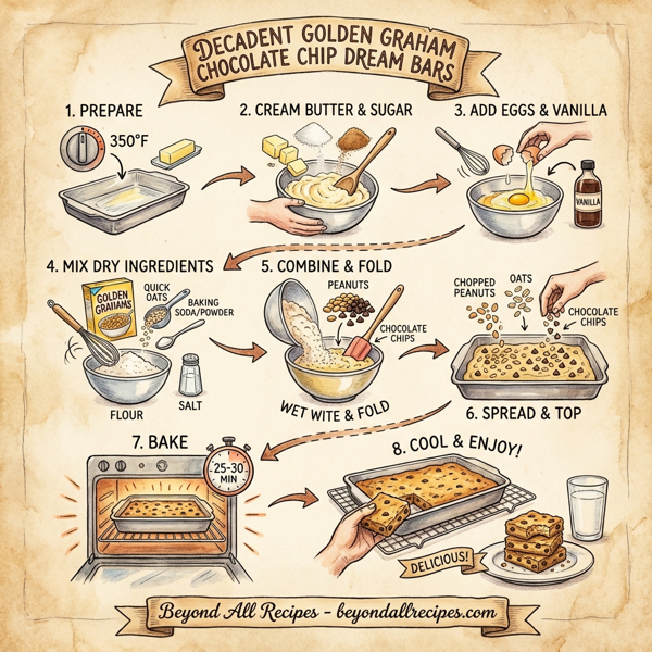 Decadent Golden Graham Chocolate Chip Dream Bars instructions