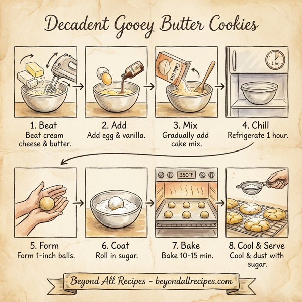 Decadent Gooey Butter Cookies instructions