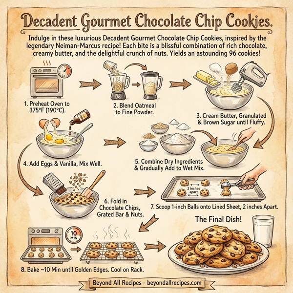 Decadent Gourmet Chocolate Chip Cookies instructions