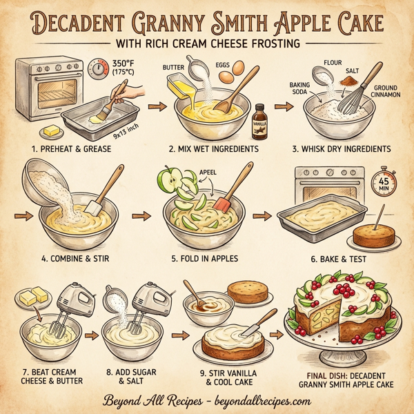 Decadent Granny Smith Apple Cake with Rich Cream Cheese Frosting instructions