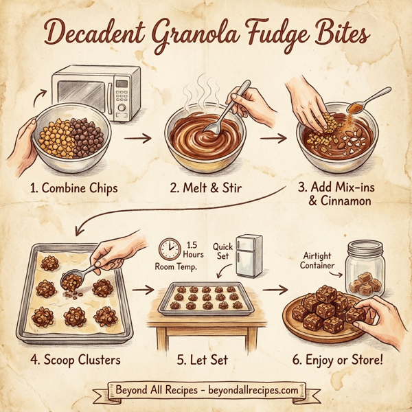 Decadent Granola Fudge Bites instructions