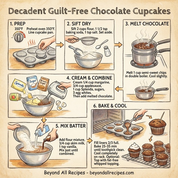 Decadent Guilt-Free Chocolate Cupcakes instructions