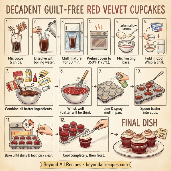 Decadent Guilt-Free Red Velvet Cupcakes instructions