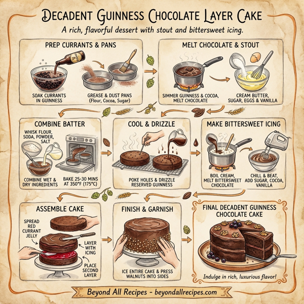 Decadent Guinness Chocolate Layer Cake instructions