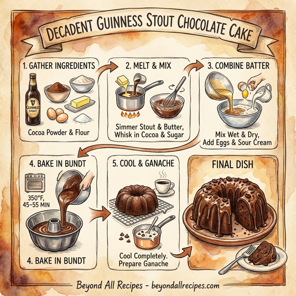 Decadent Guinness Stout Chocolate Cake instructions