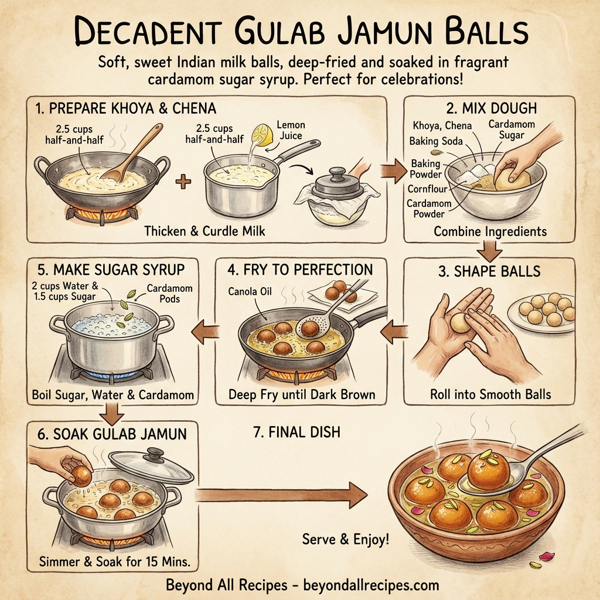 Decadent Gulab Jamun Balls instructions