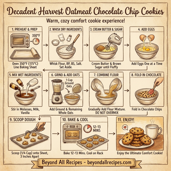 Decadent Harvest Oatmeal Chocolate Chip Cookies instructions
