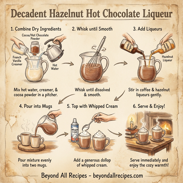 Decadent Hazelnut Hot Chocolate Liqueur instructions