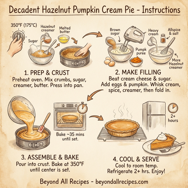 Decadent Hazelnut Pumpkin Cream Pie instructions