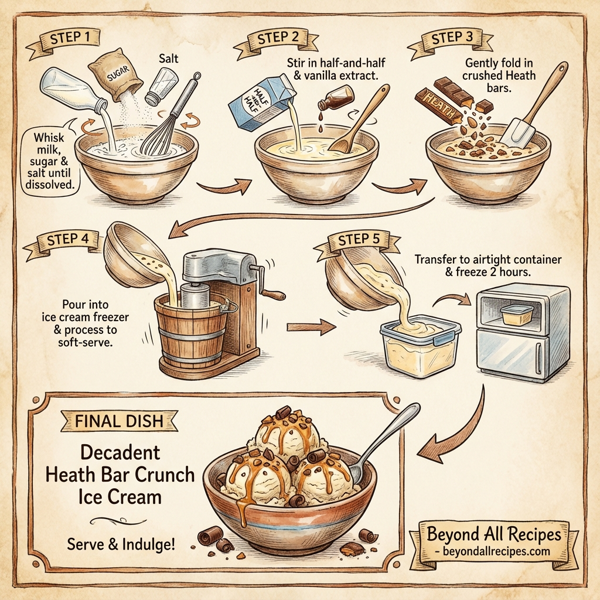 Decadent Heath Bar Crunch Ice Cream instructions