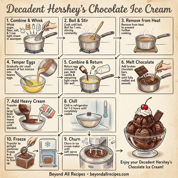 Decadent Hershey's Chocolate Ice Cream instructions