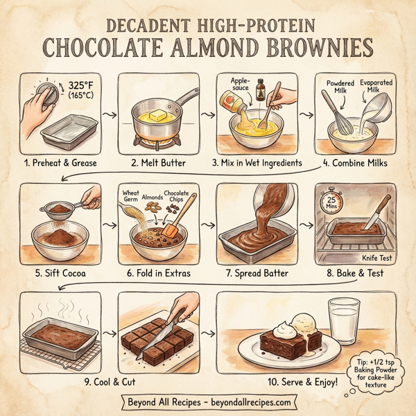 Decadent High-Protein Chocolate Almond Brownies instructions