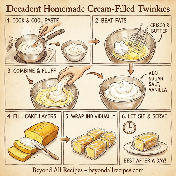Decadent Homemade Cream-Filled Twinkies instructions