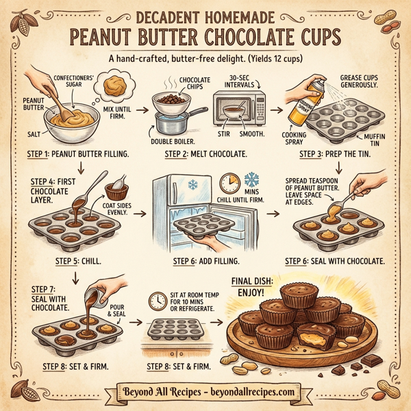 Decadent Homemade Peanut Butter Chocolate Cups instructions