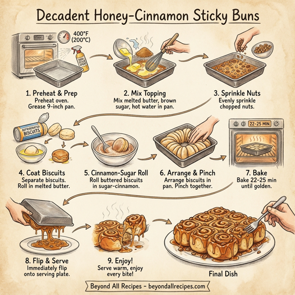 Decadent Honey-Cinnamon Sticky Buns instructions