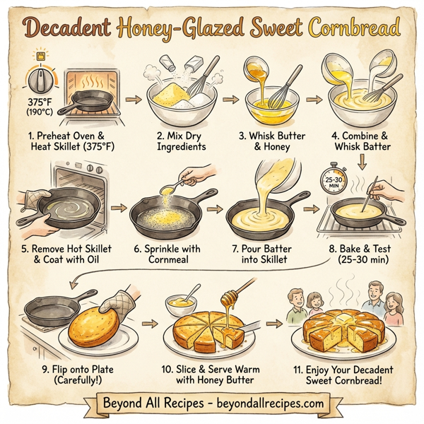 Decadent Honey-Glazed Sweet Cornbread instructions
