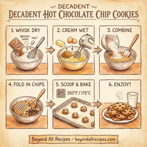 Decadent Hot Chocolate Chip Cookies instructions