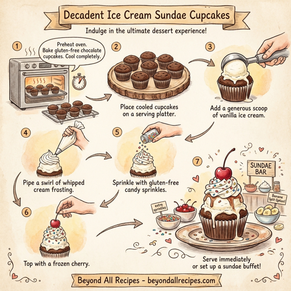 Decadent Ice Cream Sundae Cupcakes instructions