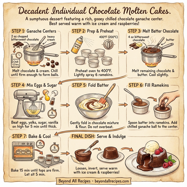 Decadent Individual Chocolate Molten Cakes instructions