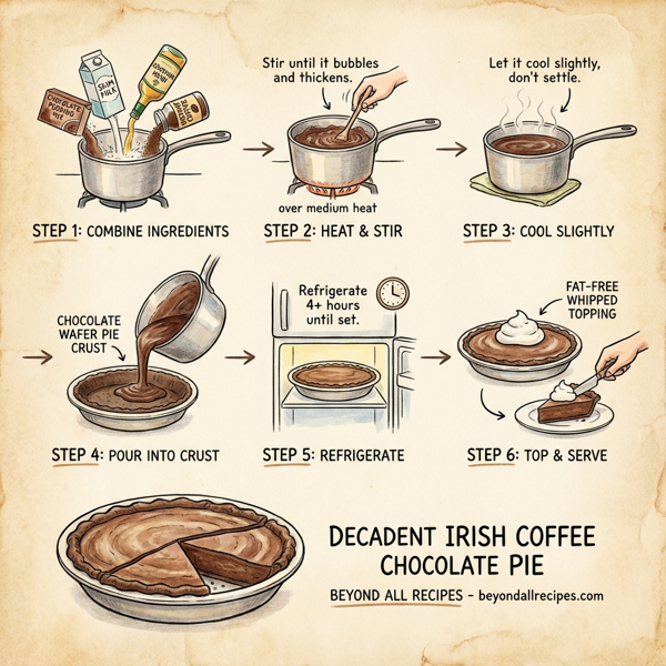 Decadent Irish Coffee Chocolate Pie instructions