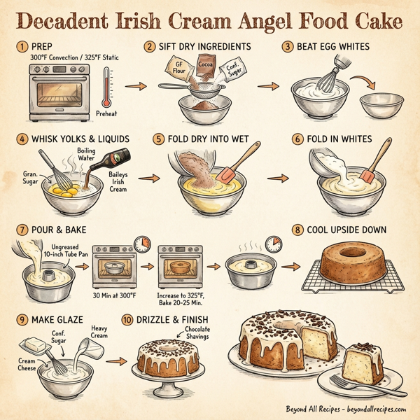 Decadent Irish Cream Angel Food Cake instructions
