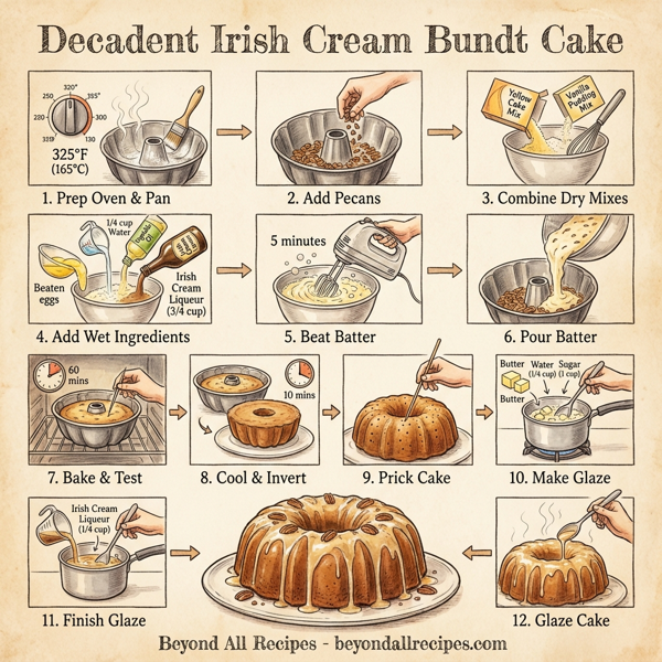Decadent Irish Cream Bundt Cake instructions
