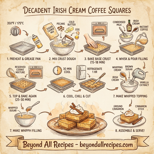 Decadent Irish Cream Coffee Squares instructions