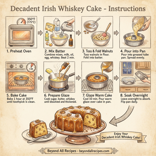 Decadent Irish Whiskey Cake instructions