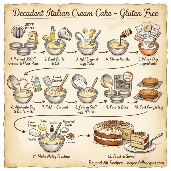 Decadent Italian Cream Cake - Gluten Free instructions