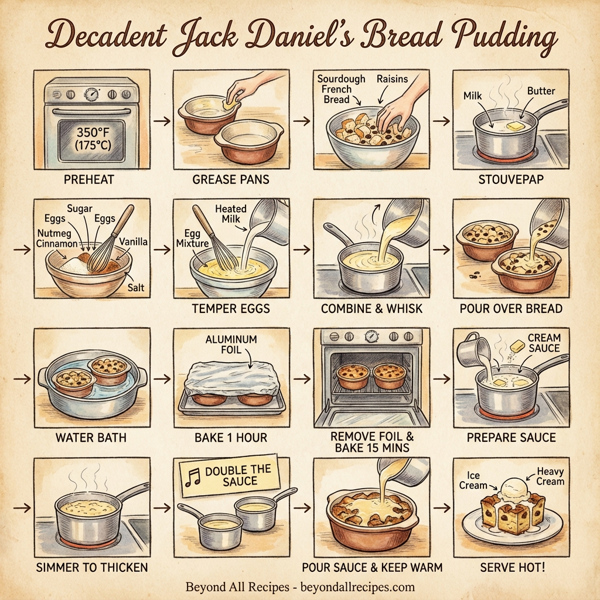 Decadent Jack Daniel's Bread Pudding instructions