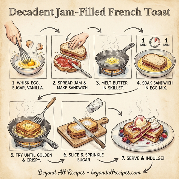 Decadent Jam-Filled French Toast instructions