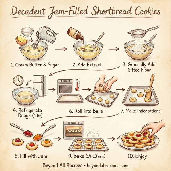 Decadent Jam-Filled Shortbread Cookies instructions