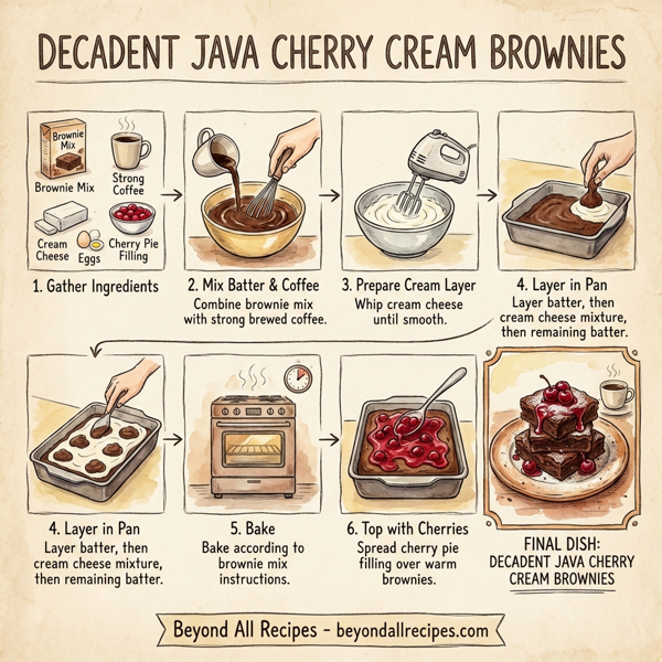 Decadent Java Cherry Cream Brownies instructions