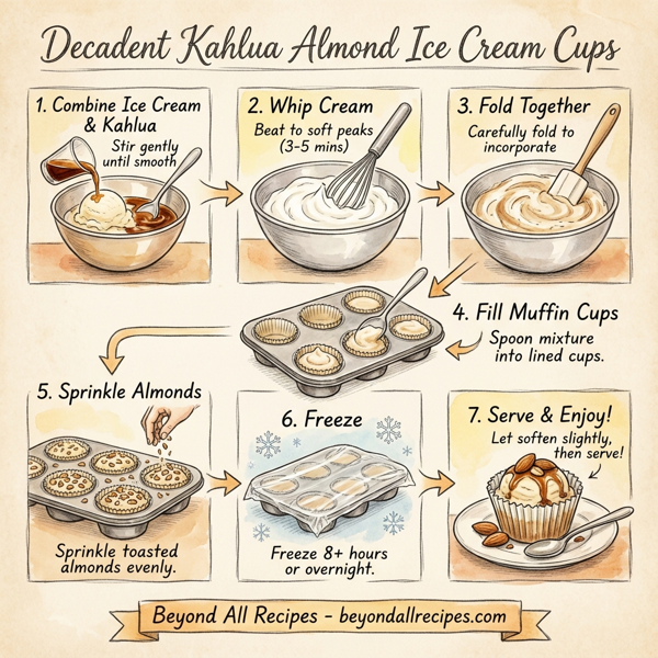 Decadent Kahlua Almond Ice Cream Cups instructions